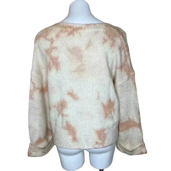 Anthropologie Maggie Bell Sleeve Tie Dye V Neck Pullover Sweater Size XS - Picture 2 of 5